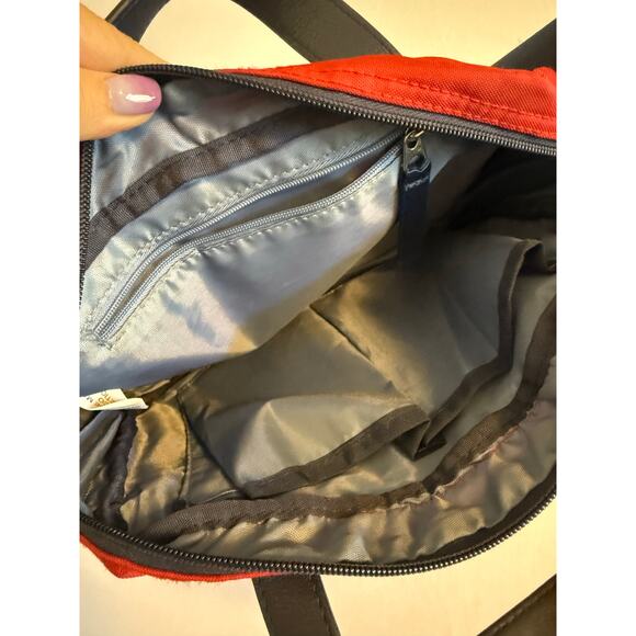 Jambu‎ Embroidered Floral Red Multiuse Crossbody Bag Travel Cosmetic Small - Picture 10 of 12